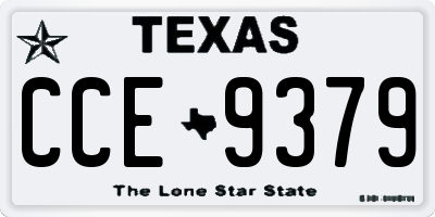 TX license plate CCE9379