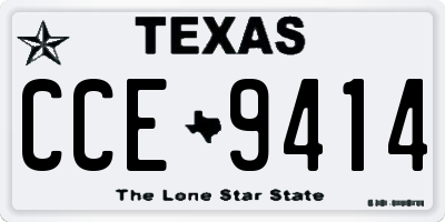 TX license plate CCE9414