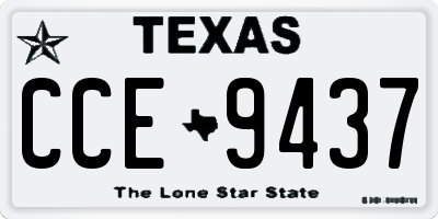 TX license plate CCE9437