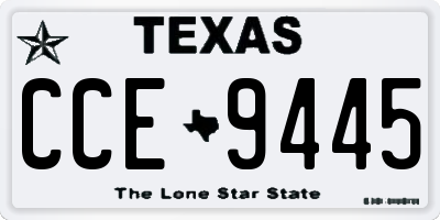 TX license plate CCE9445