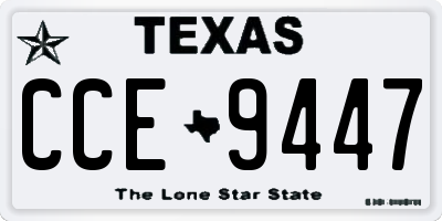 TX license plate CCE9447