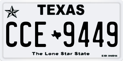 TX license plate CCE9449