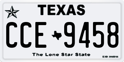 TX license plate CCE9458