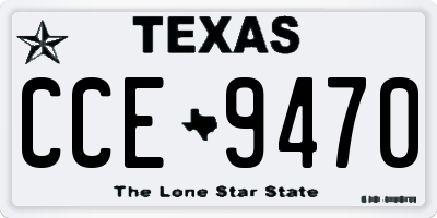 TX license plate CCE9470