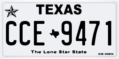 TX license plate CCE9471