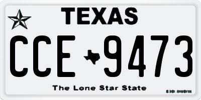 TX license plate CCE9473