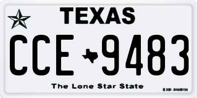 TX license plate CCE9483