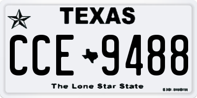 TX license plate CCE9488