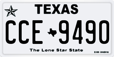 TX license plate CCE9490