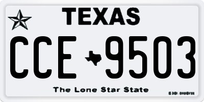TX license plate CCE9503