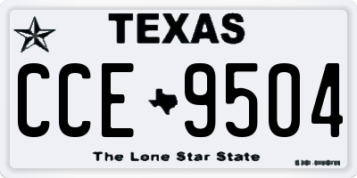 TX license plate CCE9504