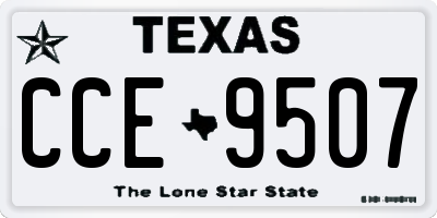 TX license plate CCE9507
