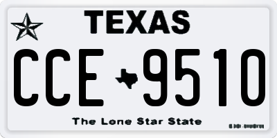 TX license plate CCE9510