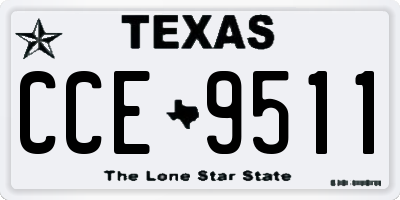 TX license plate CCE9511