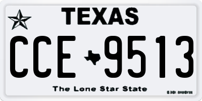 TX license plate CCE9513