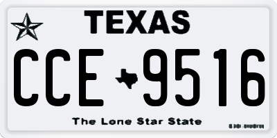 TX license plate CCE9516