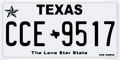 TX license plate CCE9517