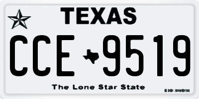 TX license plate CCE9519