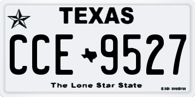 TX license plate CCE9527