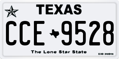 TX license plate CCE9528