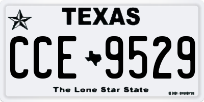 TX license plate CCE9529