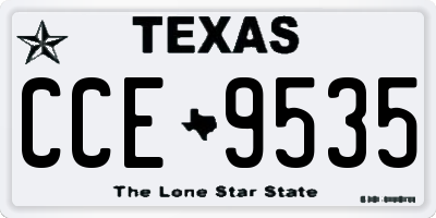 TX license plate CCE9535