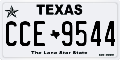 TX license plate CCE9544