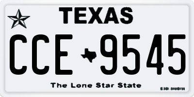 TX license plate CCE9545