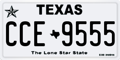 TX license plate CCE9555