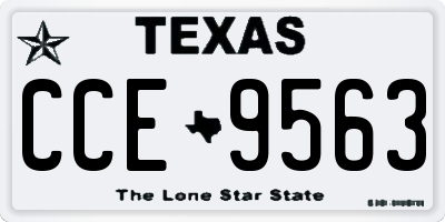 TX license plate CCE9563