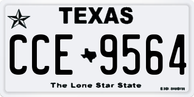 TX license plate CCE9564