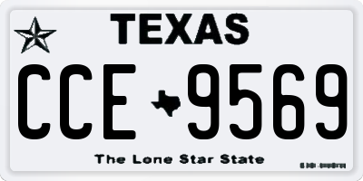 TX license plate CCE9569