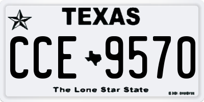 TX license plate CCE9570