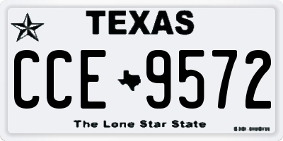 TX license plate CCE9572
