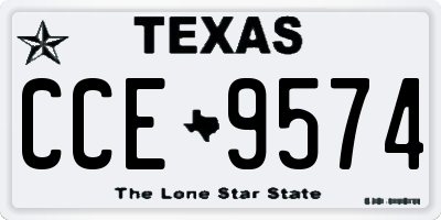 TX license plate CCE9574