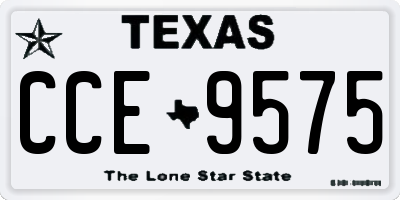 TX license plate CCE9575