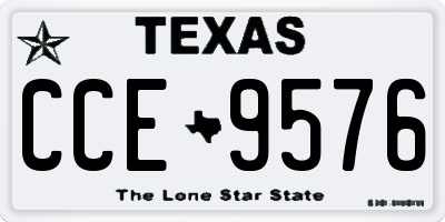 TX license plate CCE9576