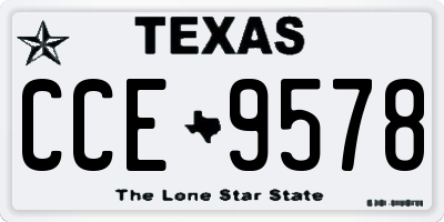 TX license plate CCE9578