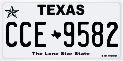 TX license plate CCE9582