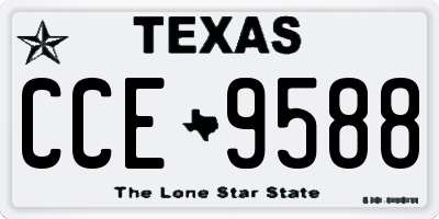 TX license plate CCE9588