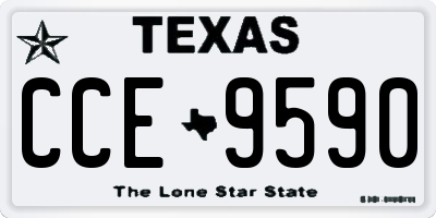 TX license plate CCE9590