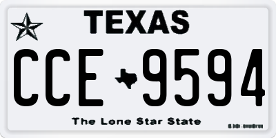 TX license plate CCE9594