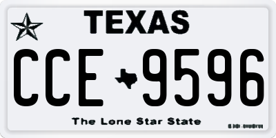 TX license plate CCE9596