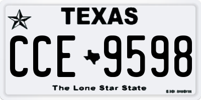TX license plate CCE9598