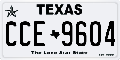 TX license plate CCE9604