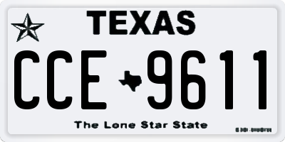 TX license plate CCE9611