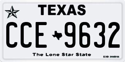 TX license plate CCE9632
