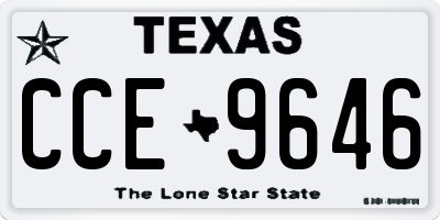 TX license plate CCE9646