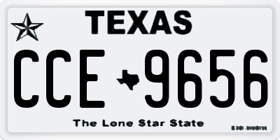 TX license plate CCE9656