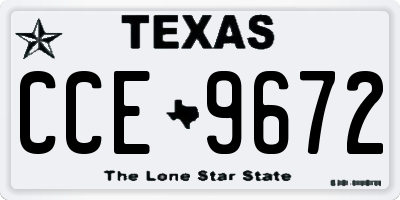 TX license plate CCE9672